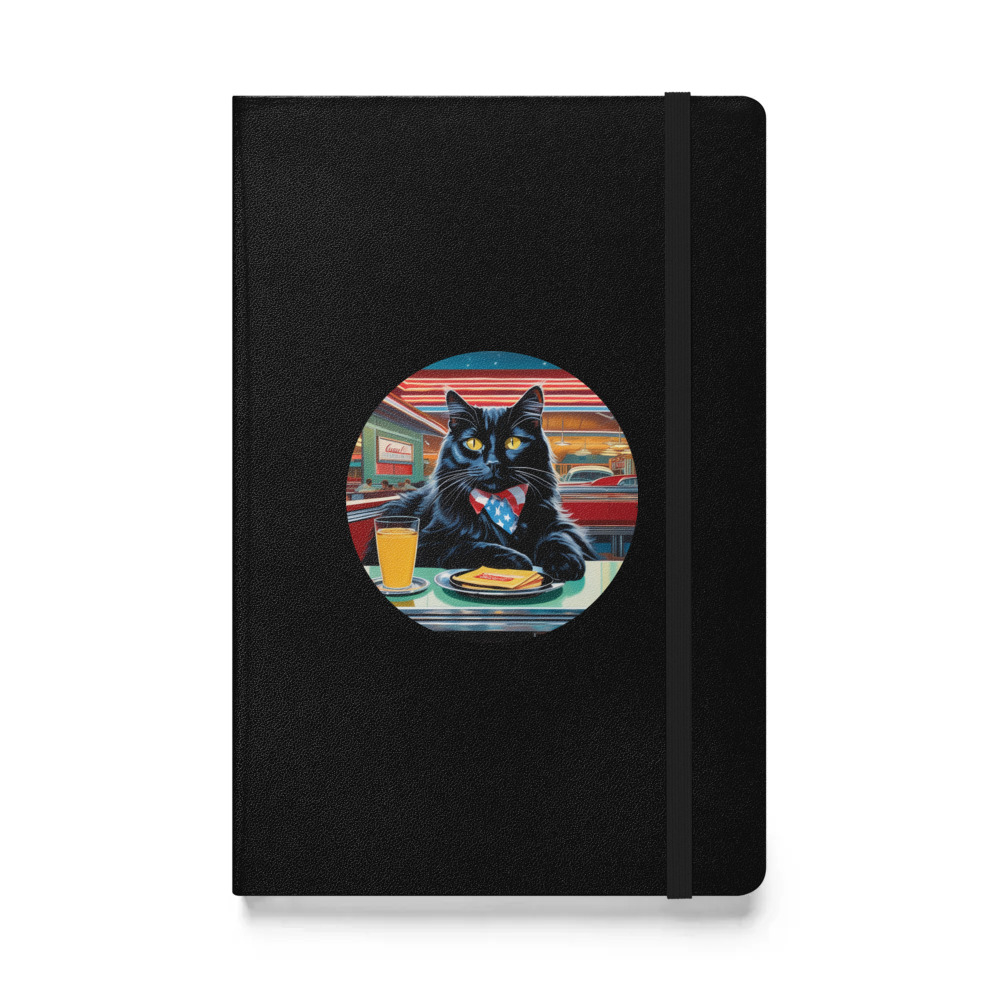 PugMug Custom Black Ragdoll Cat Hardcover Bound Notebook