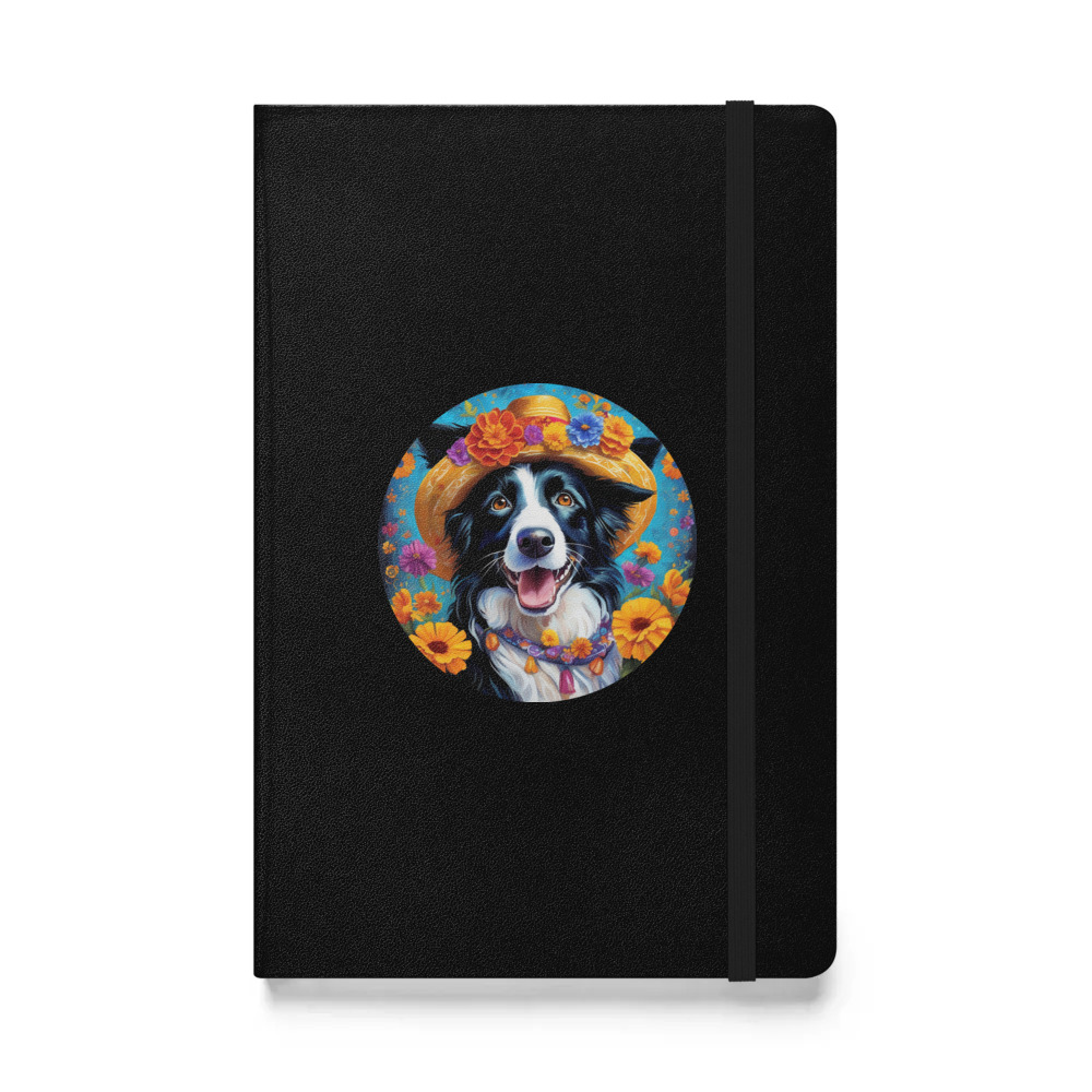 PugMug Custom Border Collie Hardcover Bound Notebook