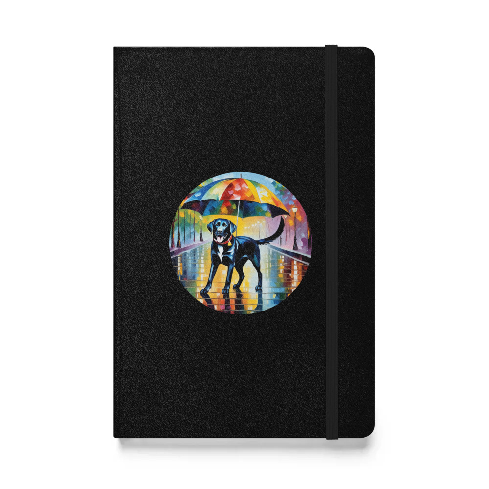 PugMug Custom Black Labrador Retriever Hardcover Bound Notebook