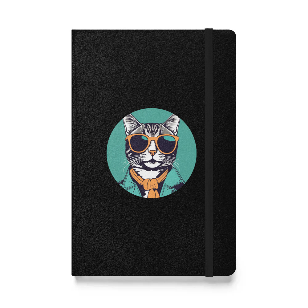 PugMug Custom Tabby Companion Cat Hardcover Bound Notebook