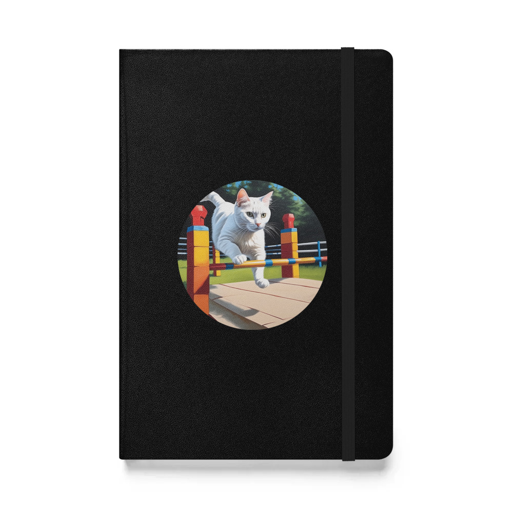 PugMug Custom White Companion Cat Hardcover Bound Notebook