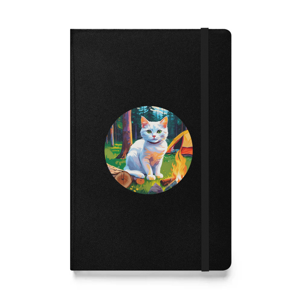 PugMug Custom White Companion Cat Hardcover Bound Notebook