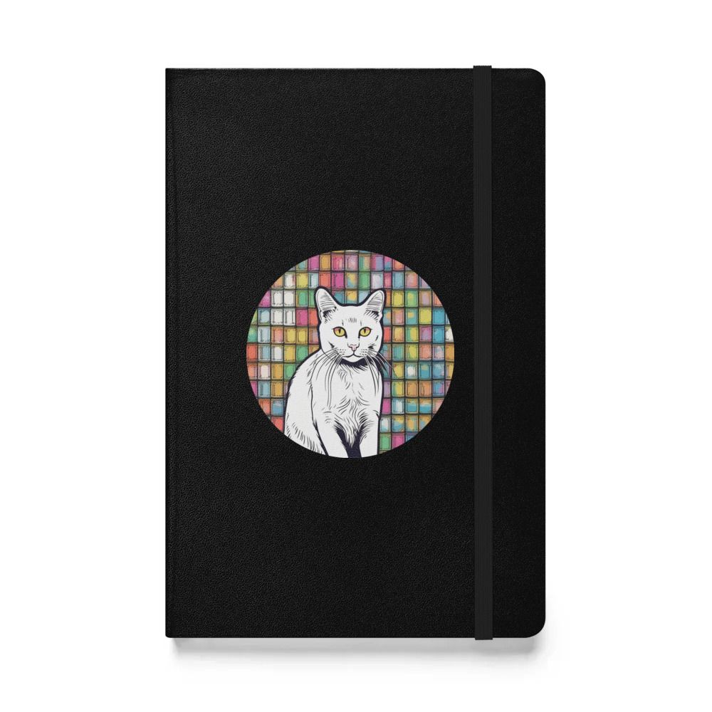 PugMug Custom White Companion Cat Hardcover Bound Notebook