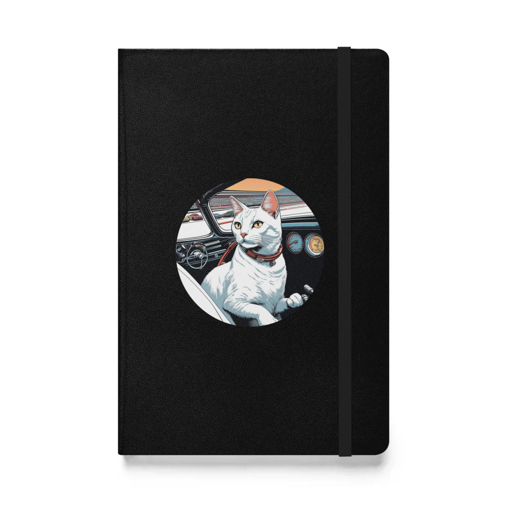 PugMug Custom White Companion Cat Hardcover Bound Notebook