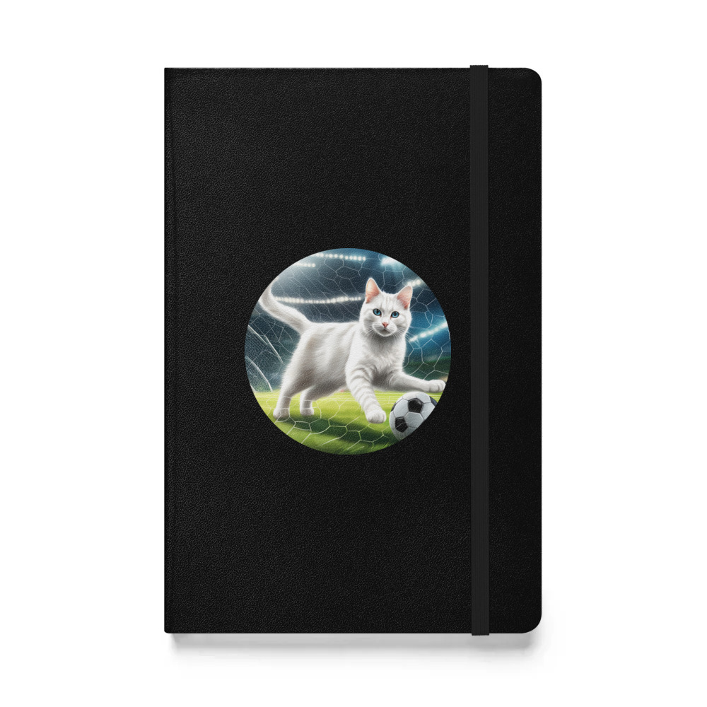 PugMug Custom White Companion Cat Hardcover Bound Notebook