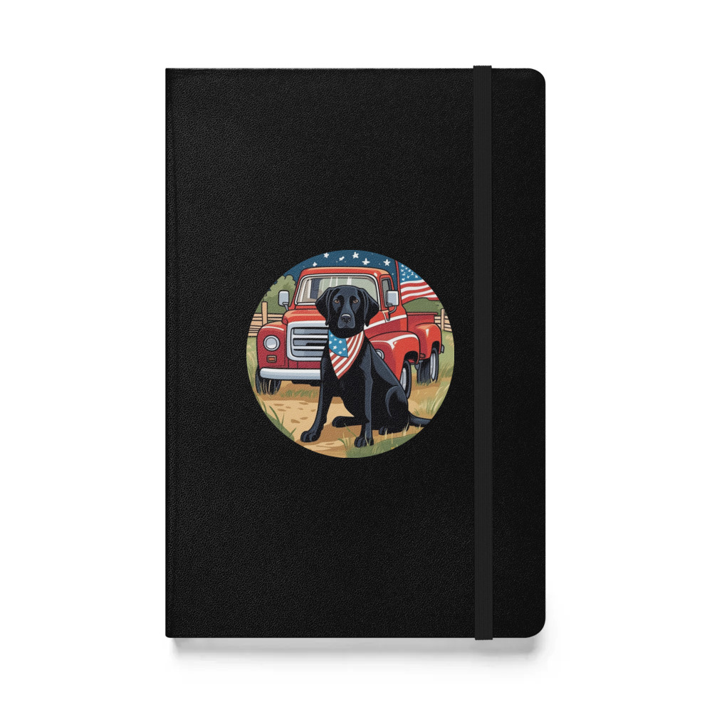 PugMug Custom Black Labrador Retriever Hardcover Bound Notebook