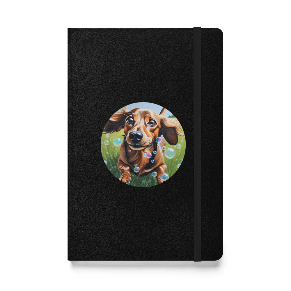PugMug Custom Tan Dachshund Hardcover Bound Notebook