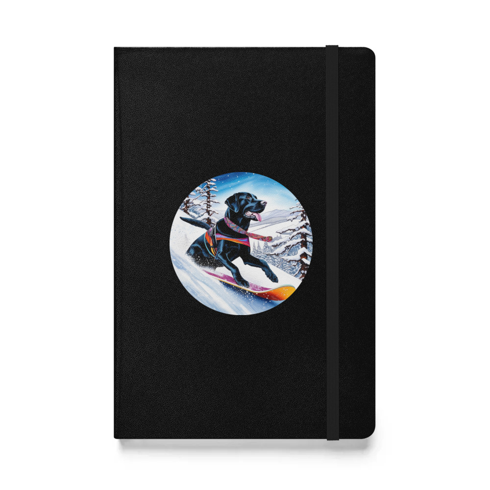 PugMug Custom Black Labrador Retriever Hardcover Bound Notebook