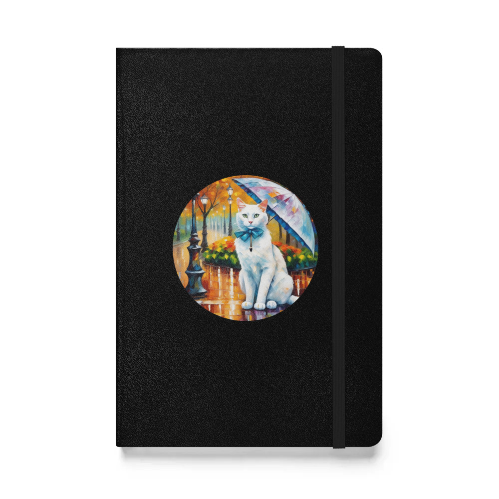 PugMug Custom White Companion Cat Hardcover Bound Notebook
