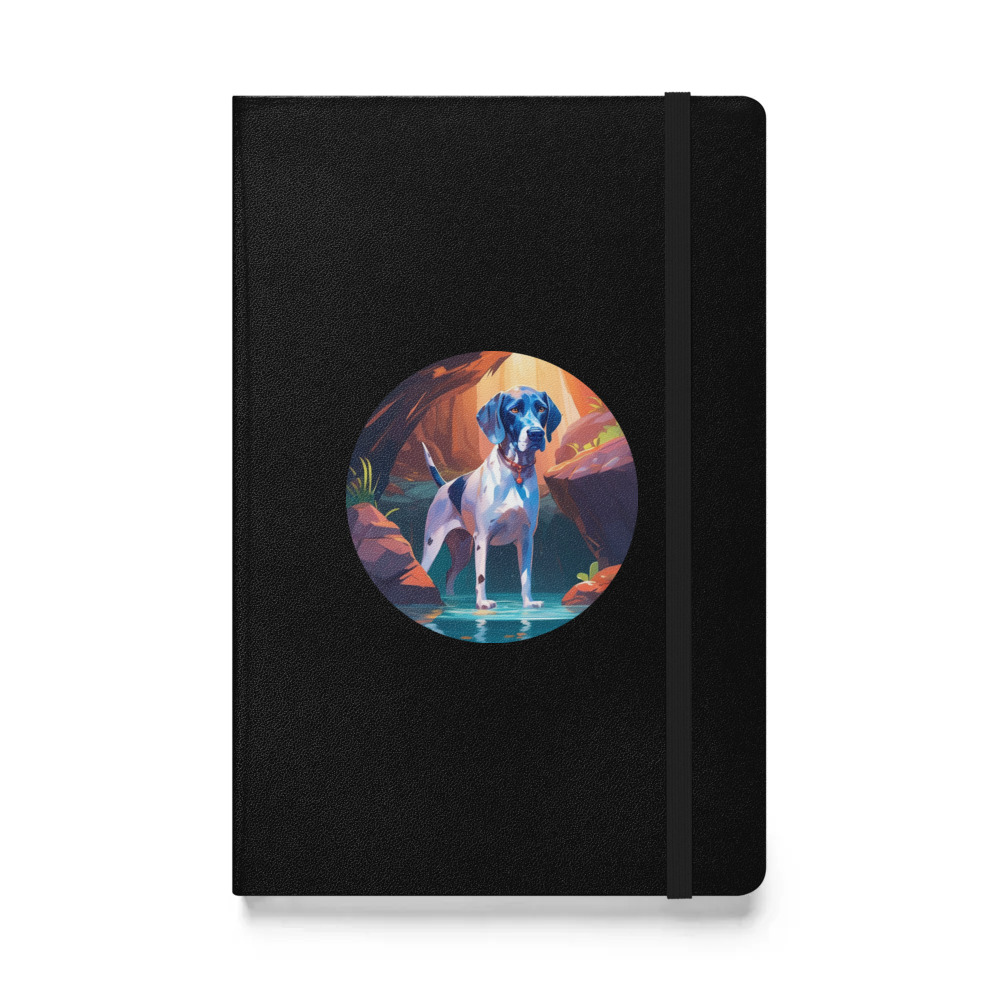 PugMug Custom Pointer Dog Hardcover Bound Notebook