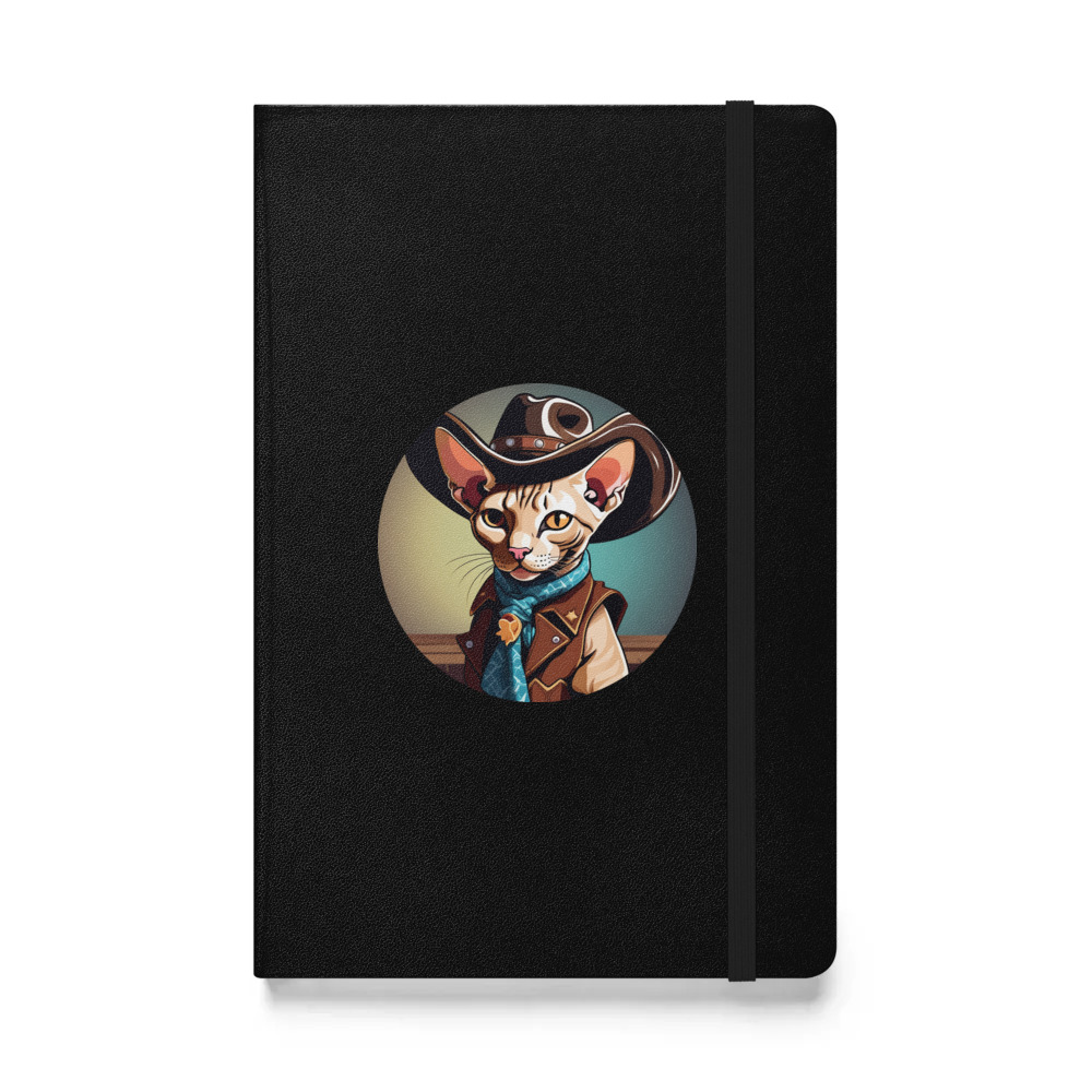 PugMug Custom Tabby Sphynx Cat Hardcover Bound Notebook