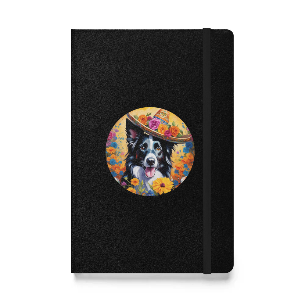 PugMug Custom Border Collie Hardcover Bound Notebook