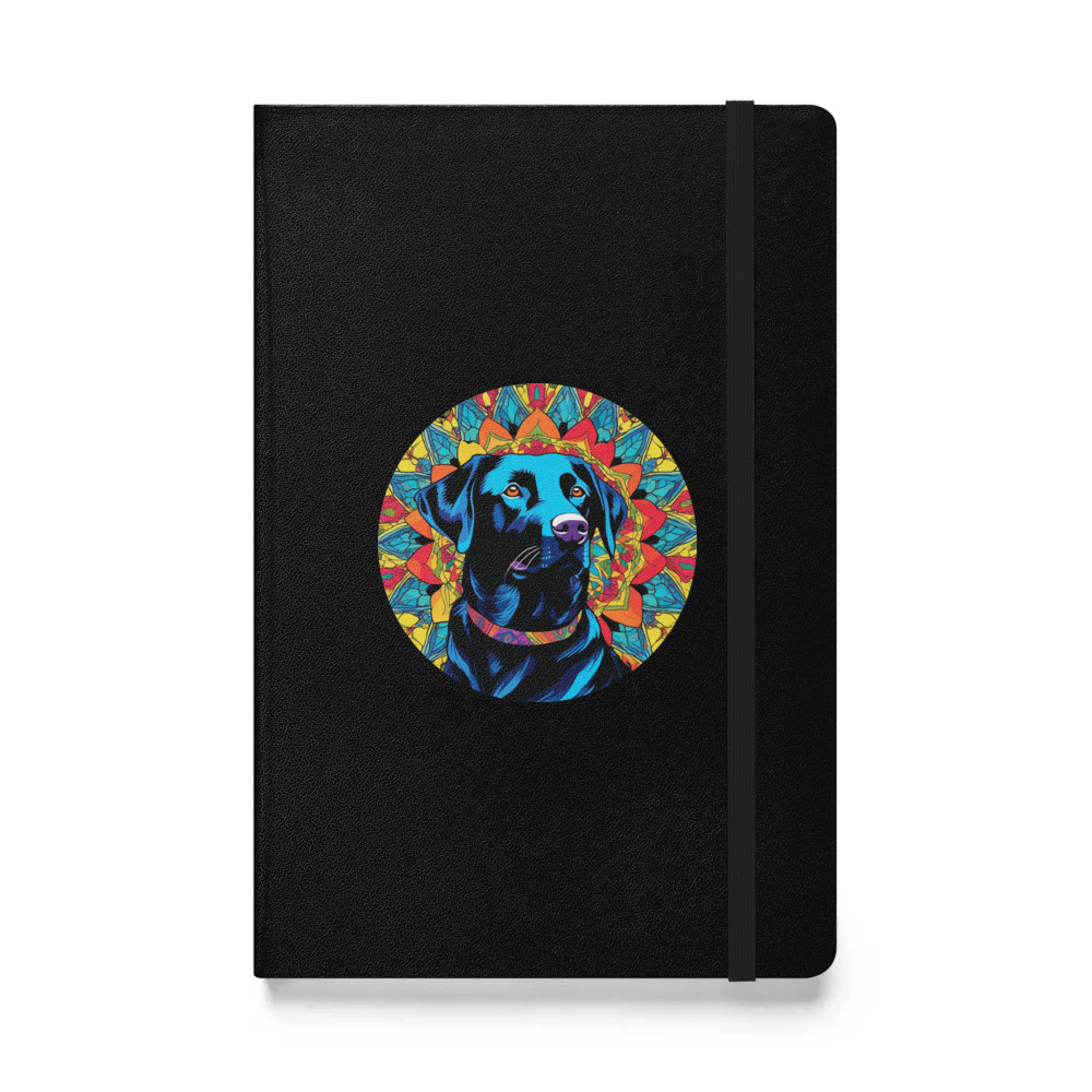 PugMug Custom Black Labrador Retriever Hardcover Bound Notebook