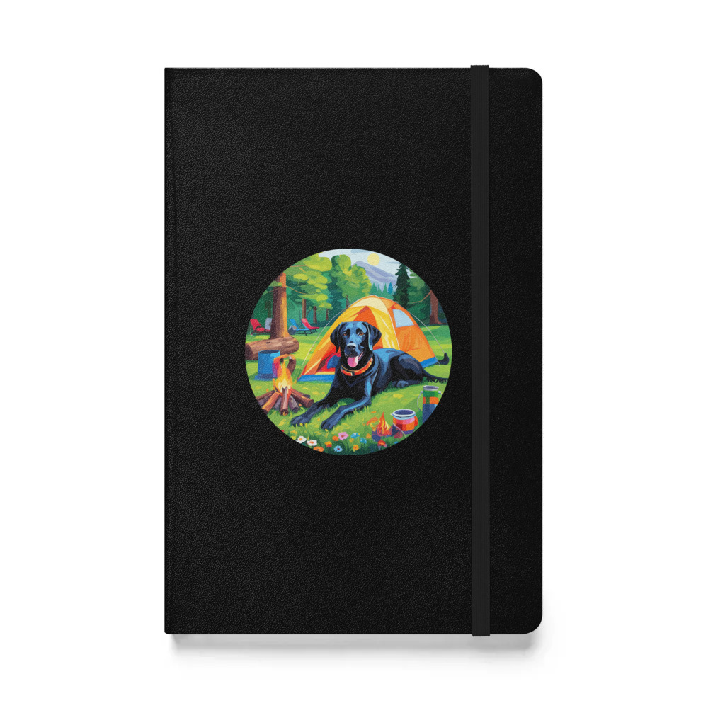 PugMug Custom Black Labrador Retriever Hardcover Bound Notebook