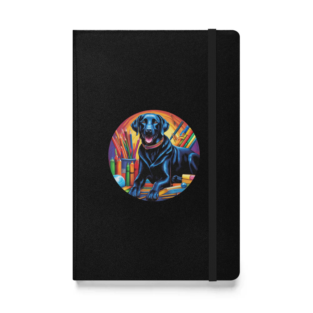 PugMug Custom Black Labrador Retriever Hardcover Bound Notebook