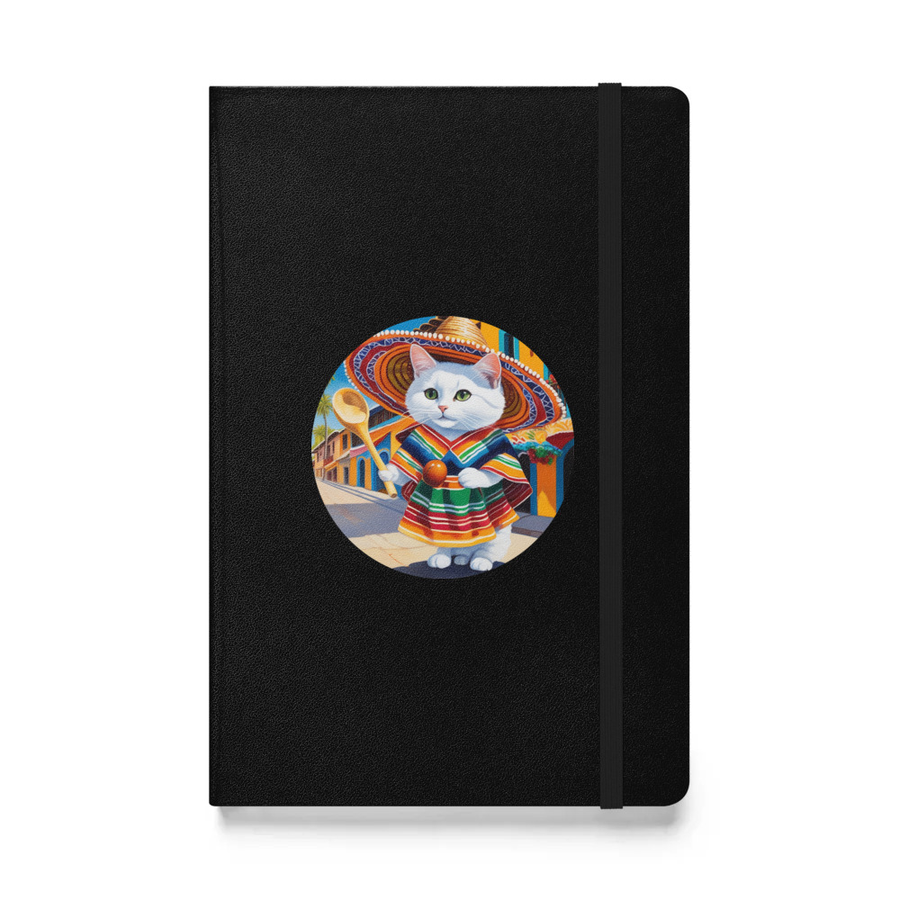 PugMug Custom White Companion Cat Hardcover Bound Notebook