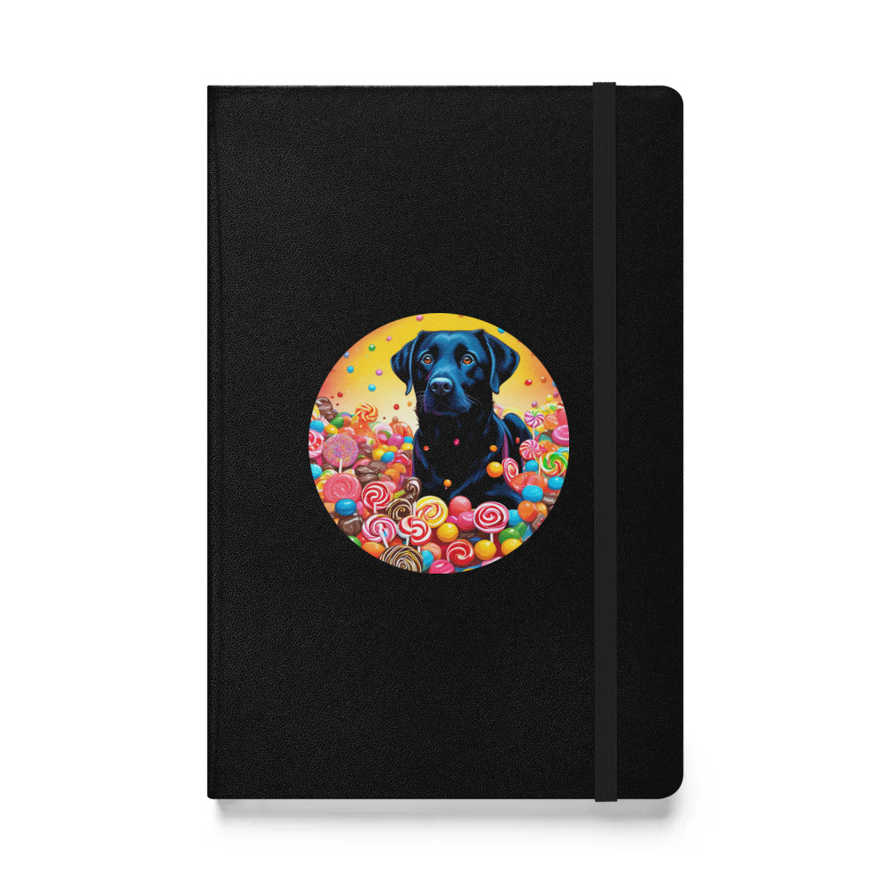 PugMug Custom Black Labrador Retriever Hardcover Bound Notebook