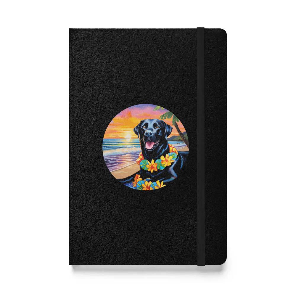 PugMug Custom Black Labrador Retriever Hardcover Bound Notebook