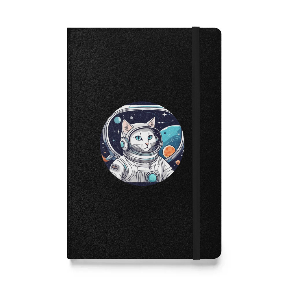 PugMug Custom White Companion Cat Hardcover Bound Notebook