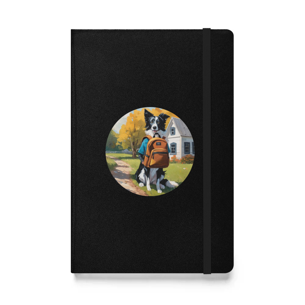 PugMug Custom Border Collie Hardcover Bound Notebook