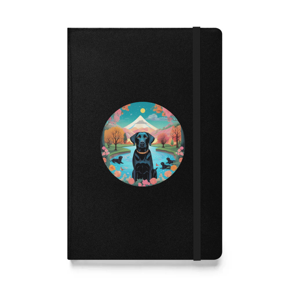 PugMug Custom Black Labrador Retriever Hardcover Bound Notebook