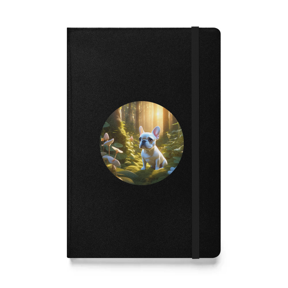 PugMug Custom White French Bulldog Hardcover Bound Notebook