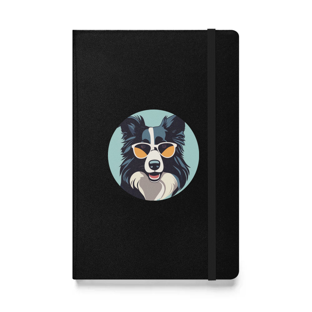 PugMug Custom Border Collie Hardcover Bound Notebook