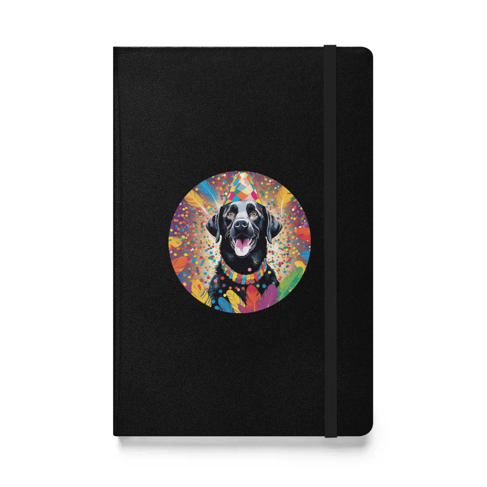 PugMug Custom Black Labrador Retriever Hardcover Bound Notebook