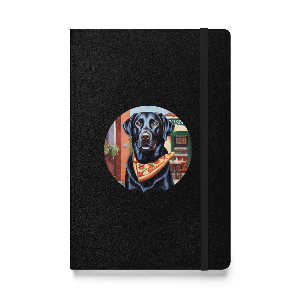 PugMug Custom Black Labrador Retriever Hardcover Bound Notebook