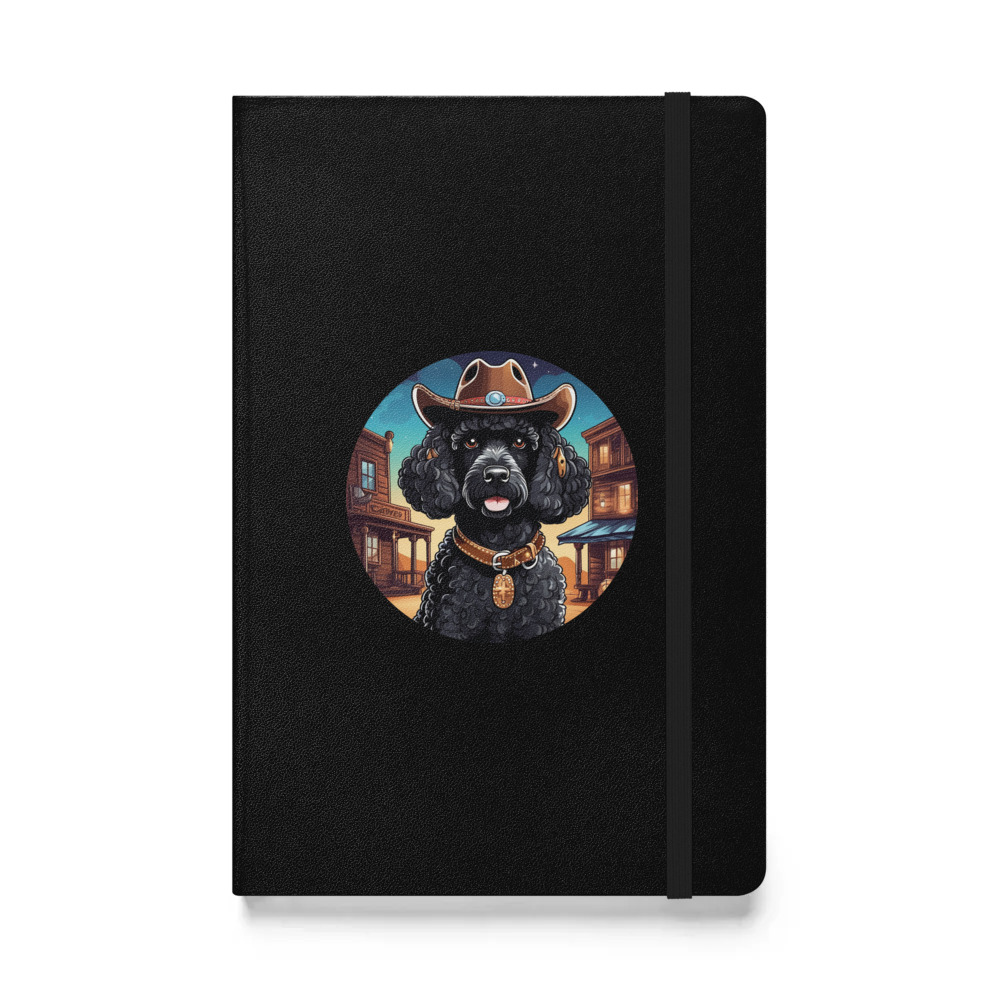 PugMug Custom Black Poodle Hardcover Bound Notebook