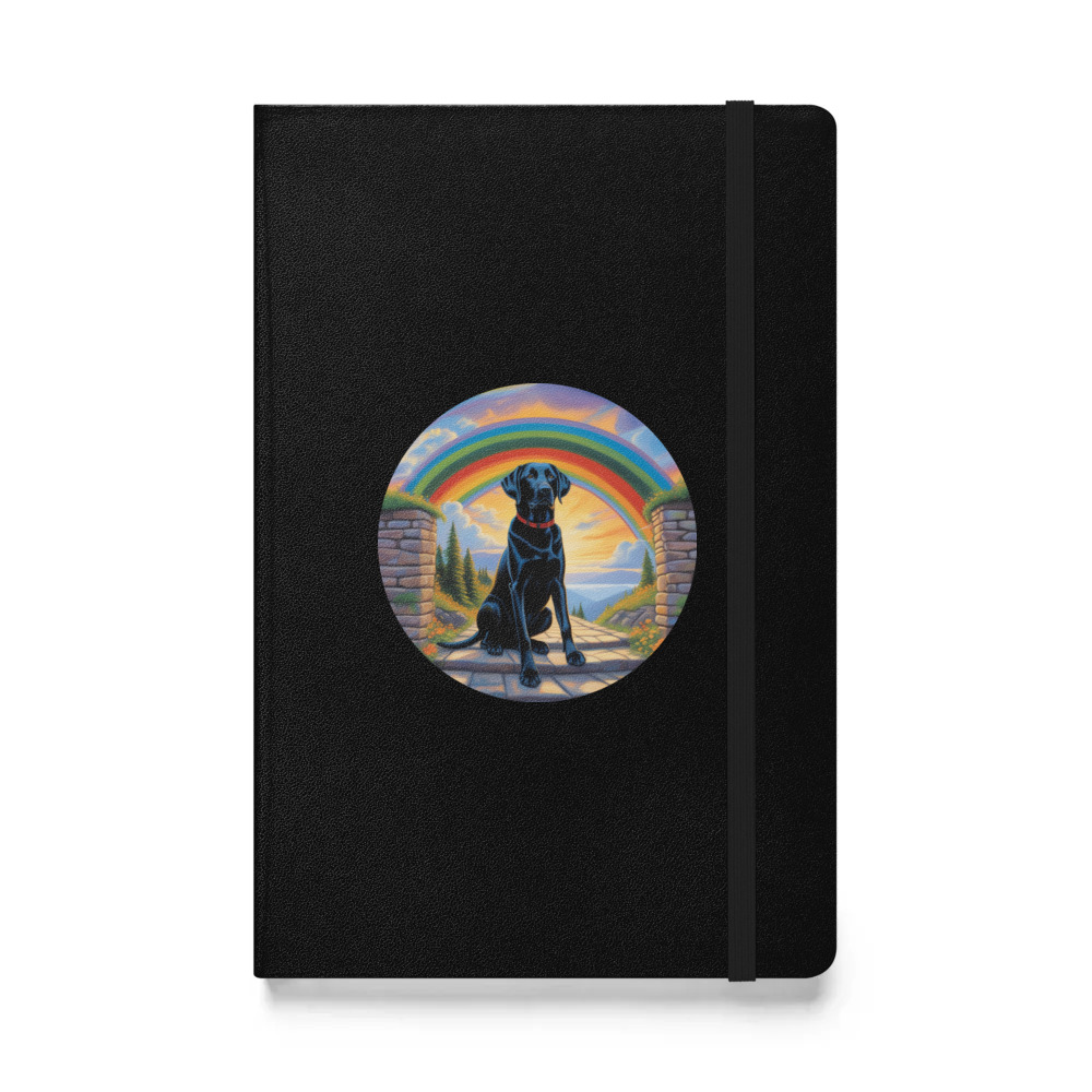 PugMug Custom Black Labrador Retriever Hardcover Bound Notebook