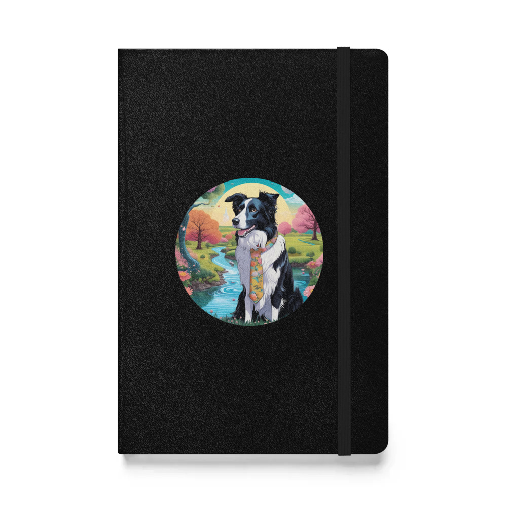 PugMug Custom Border Collie Hardcover Bound Notebook