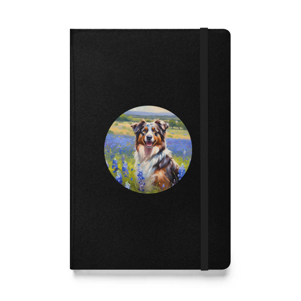 PugMug Custom Australian Shepherd Dog Hardcover Bound Notebook