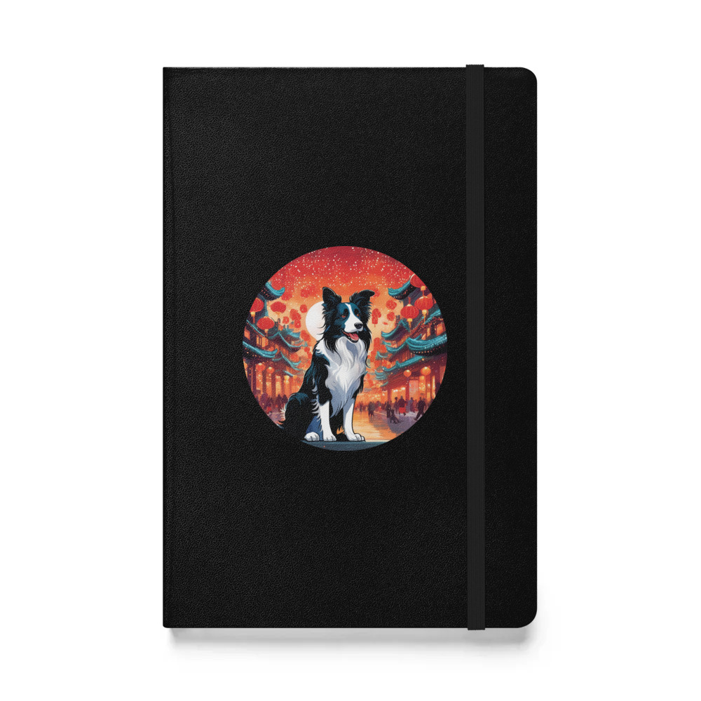 PugMug Custom Border Collie Hardcover Bound Notebook