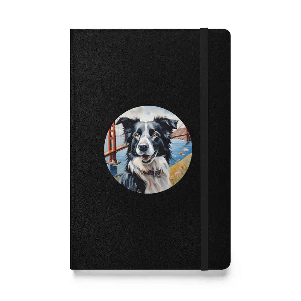 PugMug Custom Border Collie Hardcover Bound Notebook