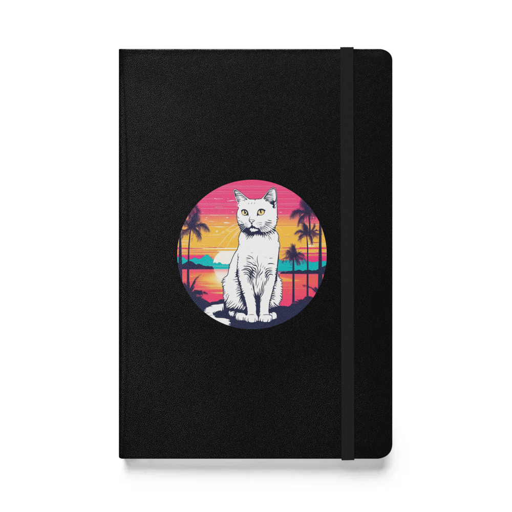 PugMug Custom White Companion Cat Hardcover Bound Notebook