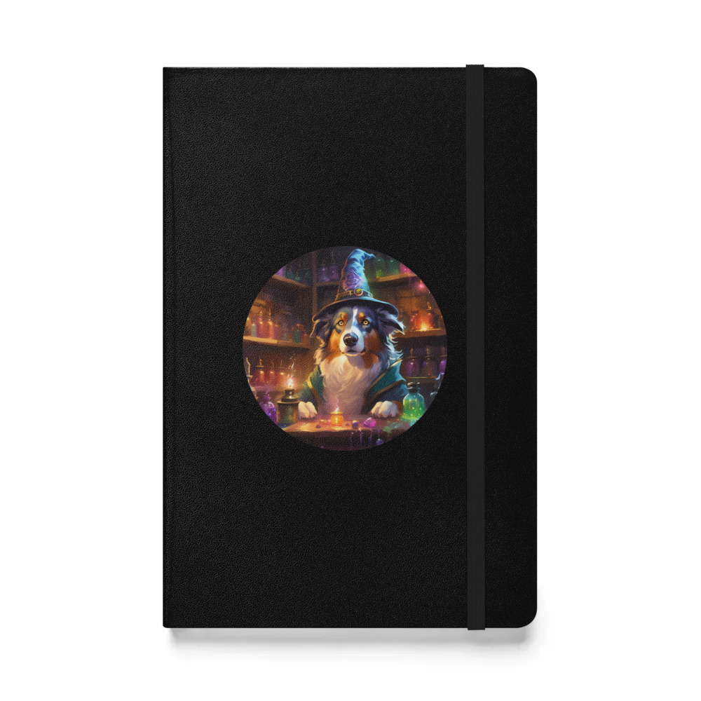 PugMug Custom Australian Shepherd Dog Hardcover Bound Notebook