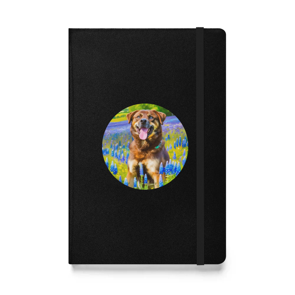 PugMug Custom Blue Hardcover Bound Notebook