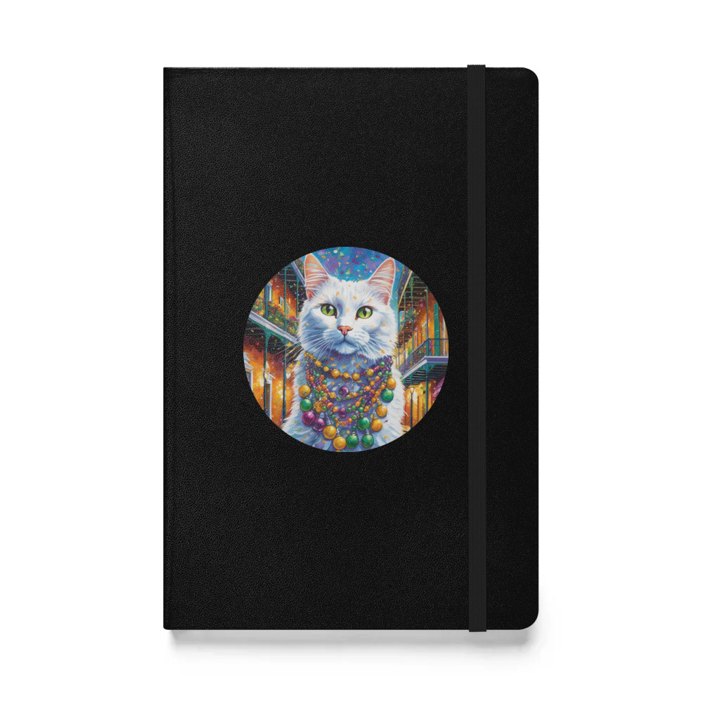 PugMug Custom White Companion Cat Hardcover Bound Notebook
