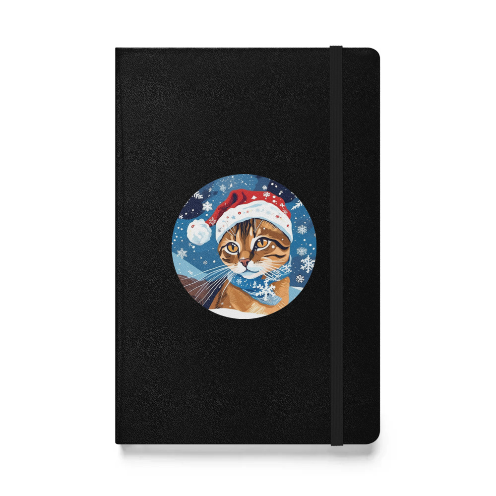 PugMug Custom Tabby Abyssinian Cat Hardcover Bound Notebook