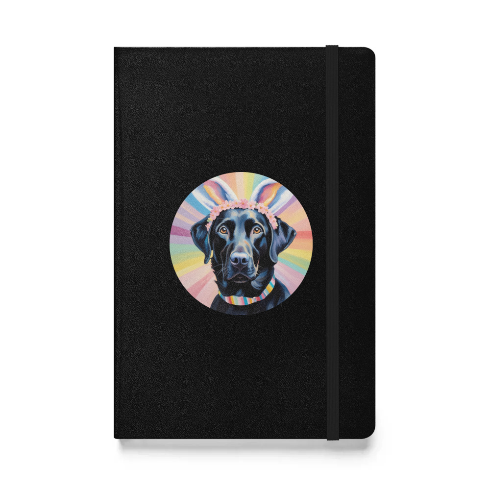 PugMug Custom Black Labrador Retriever Hardcover Bound Notebook