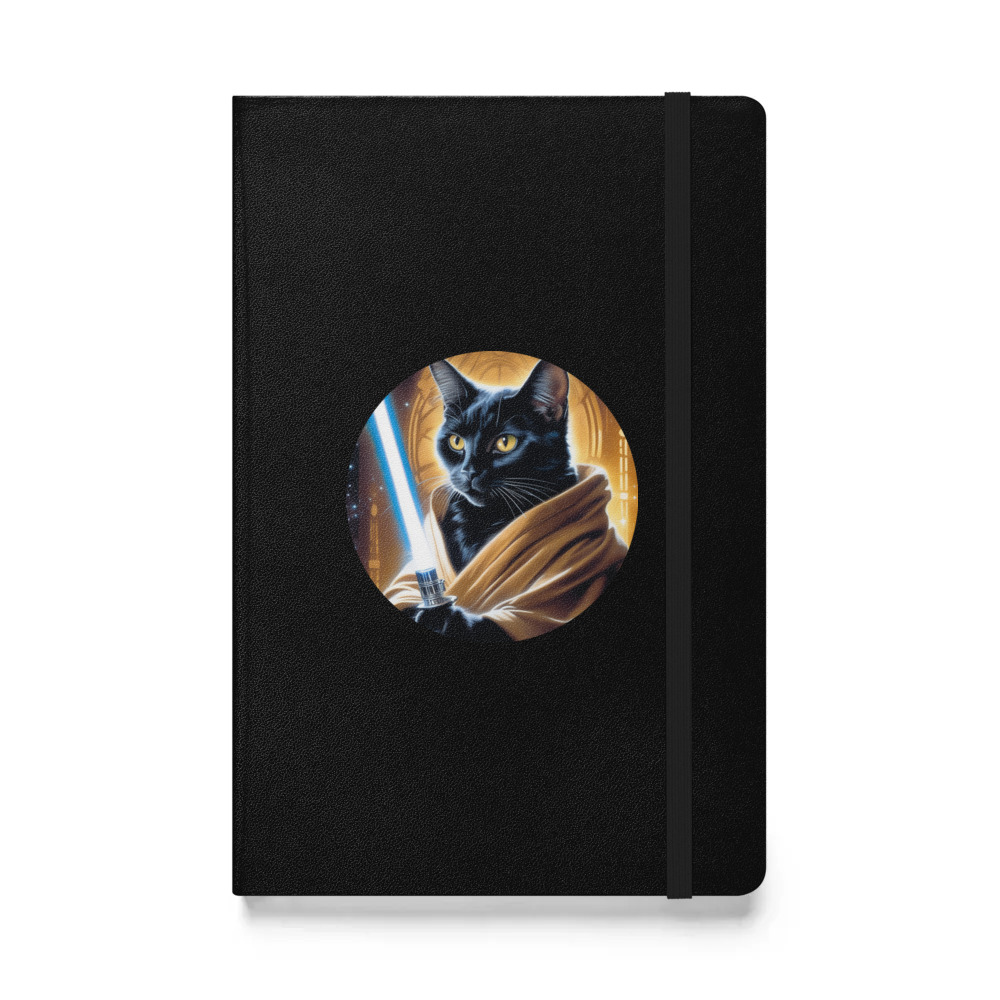 PugMug Custom Black Companion Cat Hardcover Bound Notebook