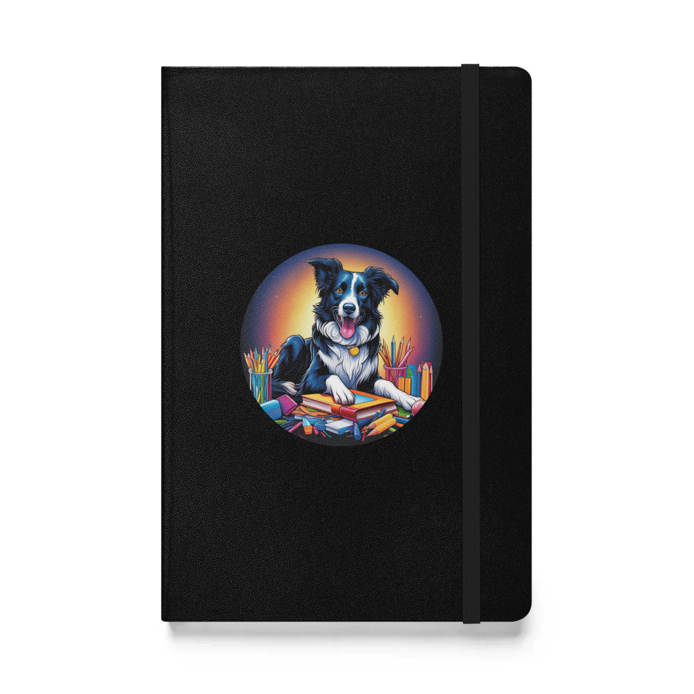 PugMug Custom Border Collie Hardcover Bound Notebook