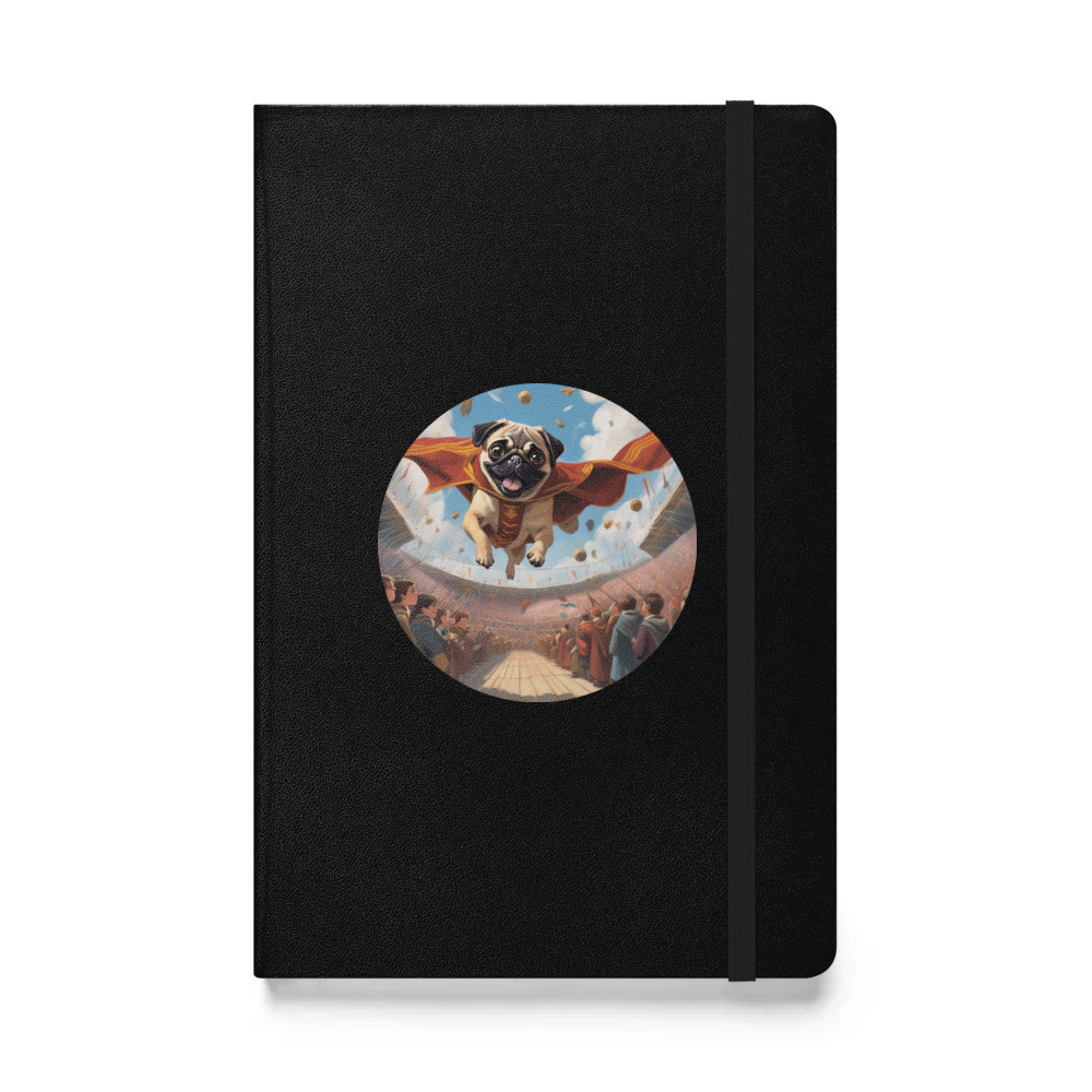 PugMug Custom Pug Hardcover Bound Notebook