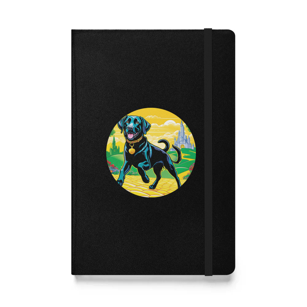 PugMug Custom Black Labrador Retriever Hardcover Bound Notebook