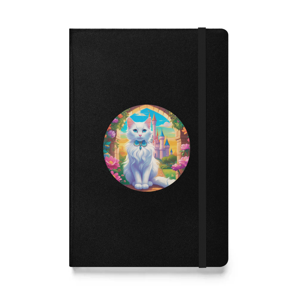 PugMug Custom White Companion Cat Hardcover Bound Notebook