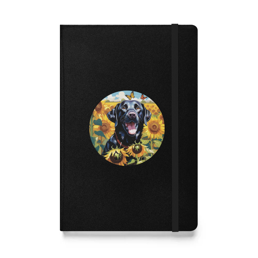 PugMug Custom Black Labrador Retriever Hardcover Bound Notebook