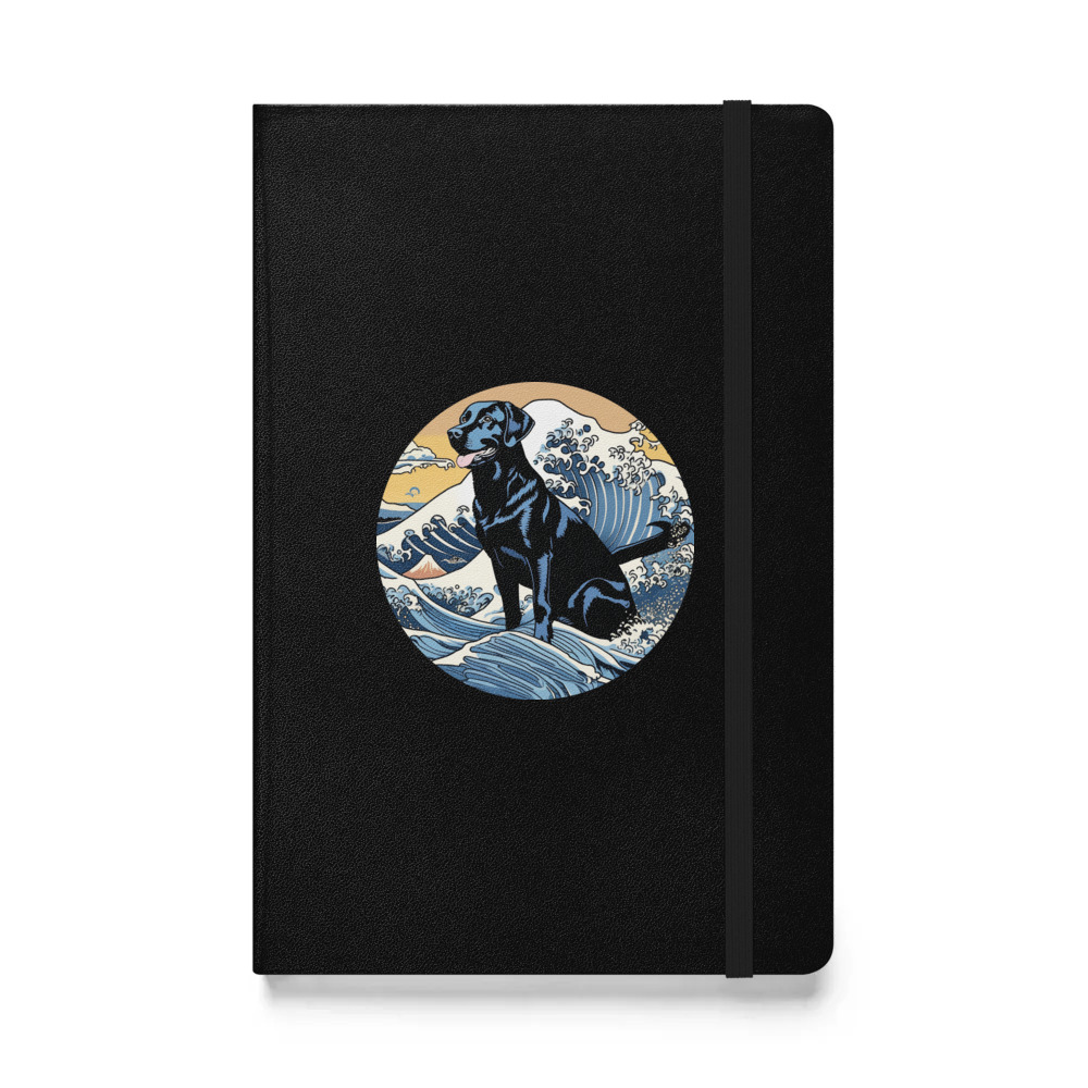 PugMug Custom Black Labrador Retriever Hardcover Bound Notebook