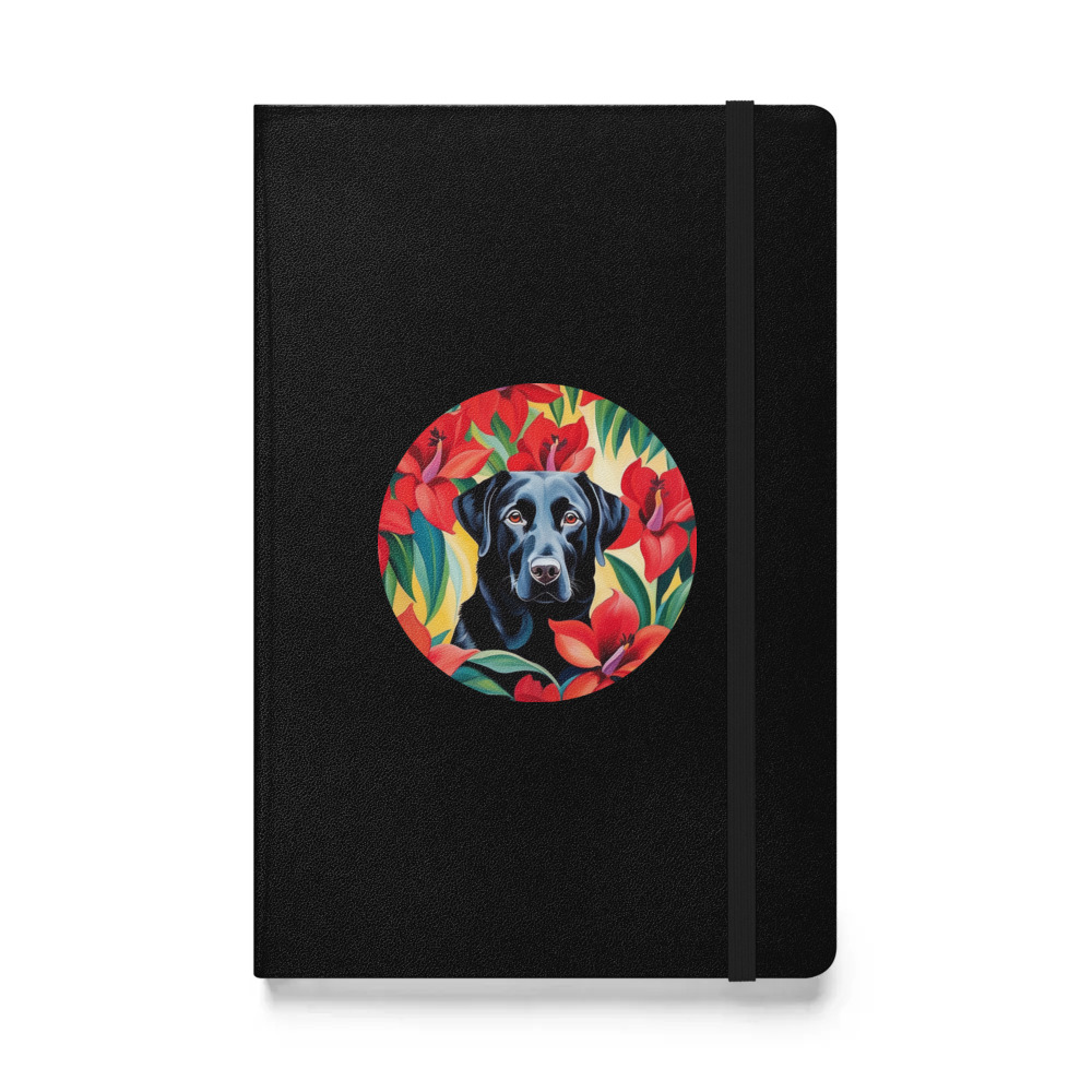 PugMug Custom Black Labrador Retriever Hardcover Bound Notebook