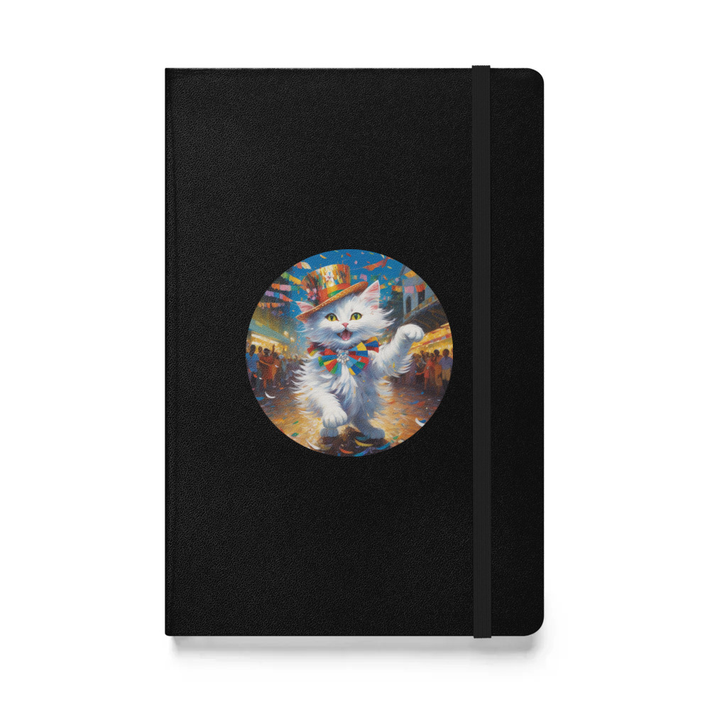 PugMug Custom White Companion Cat Hardcover Bound Notebook